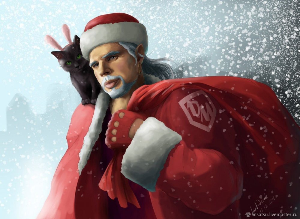 Бык Санта Клаус