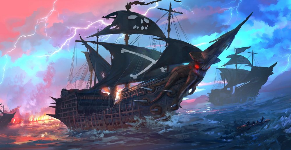 Фэнтези корабль пиратов