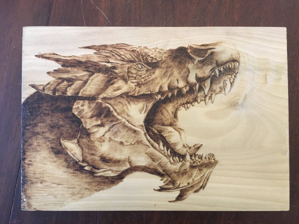 Пирография дракон