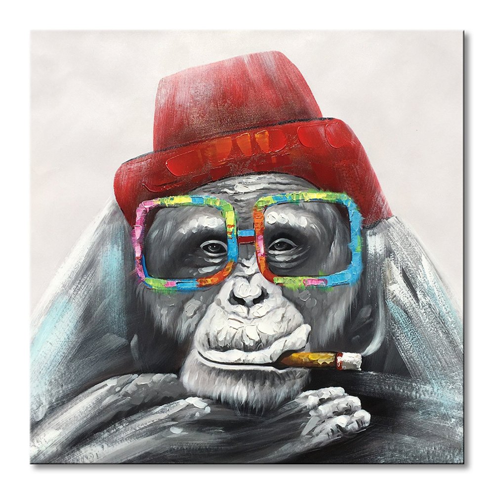 Картина обезьяна в очках