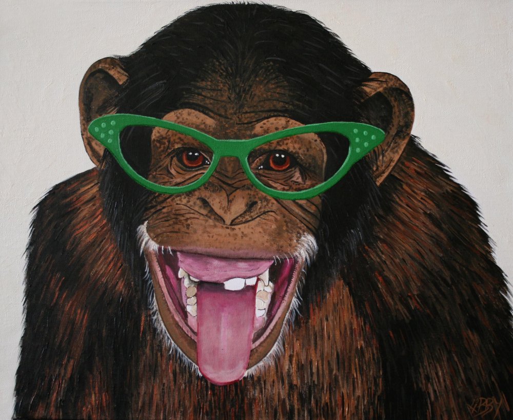 Крутая обезьяна в очках