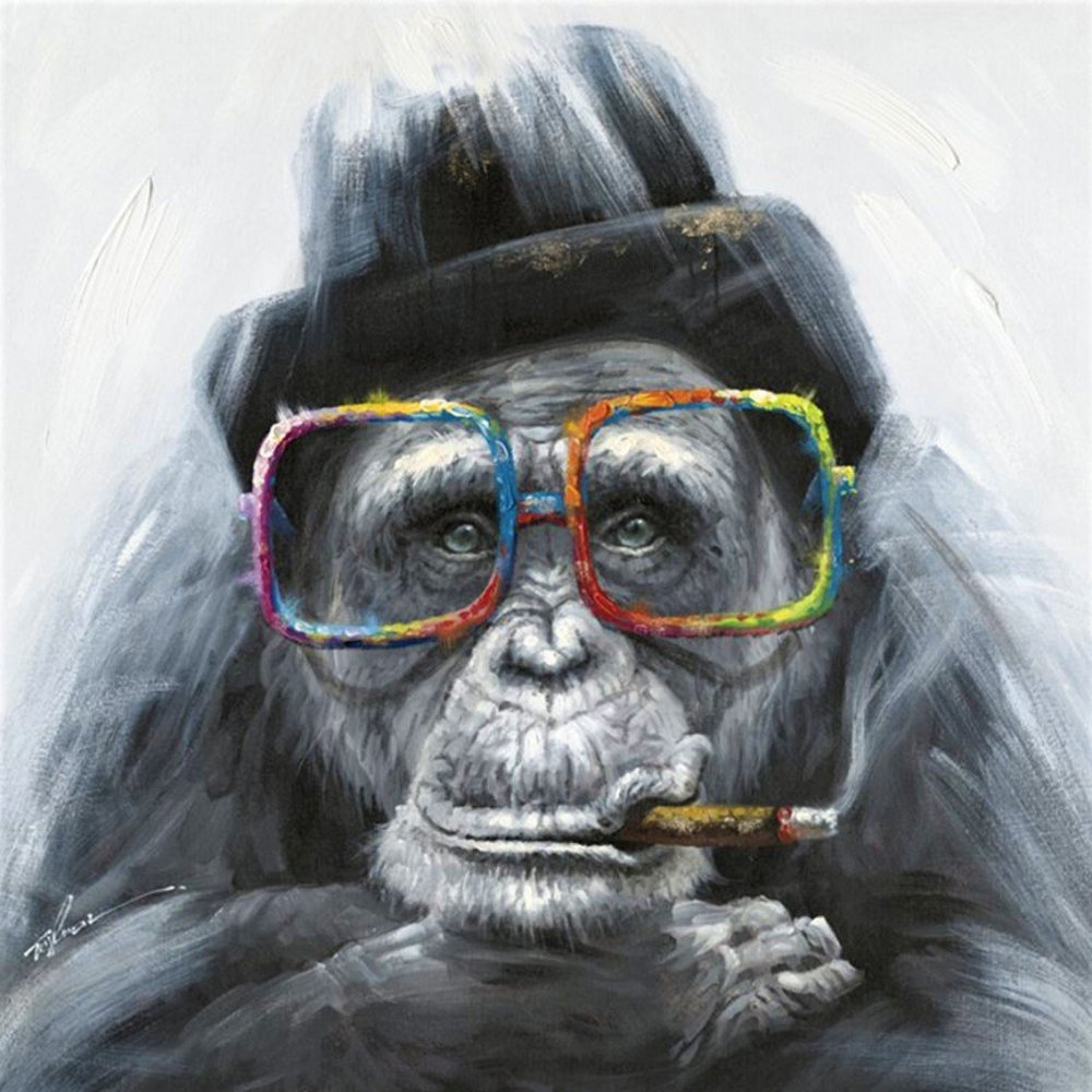 Картина по номерам шимпанзе