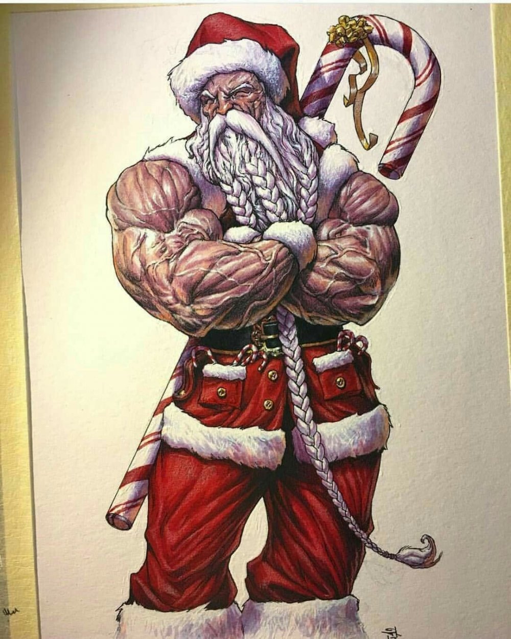 Санта Клаус бодибилдер
