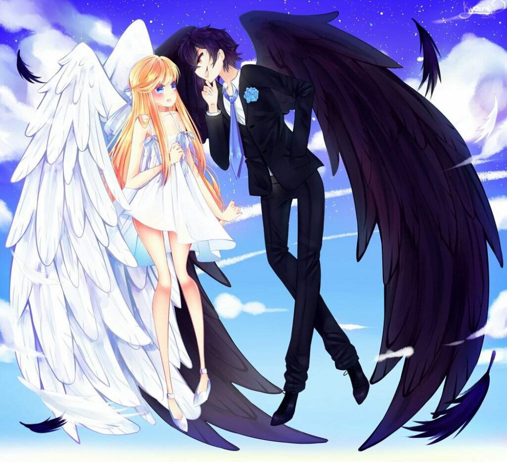 Аниме ангел и демон любовь