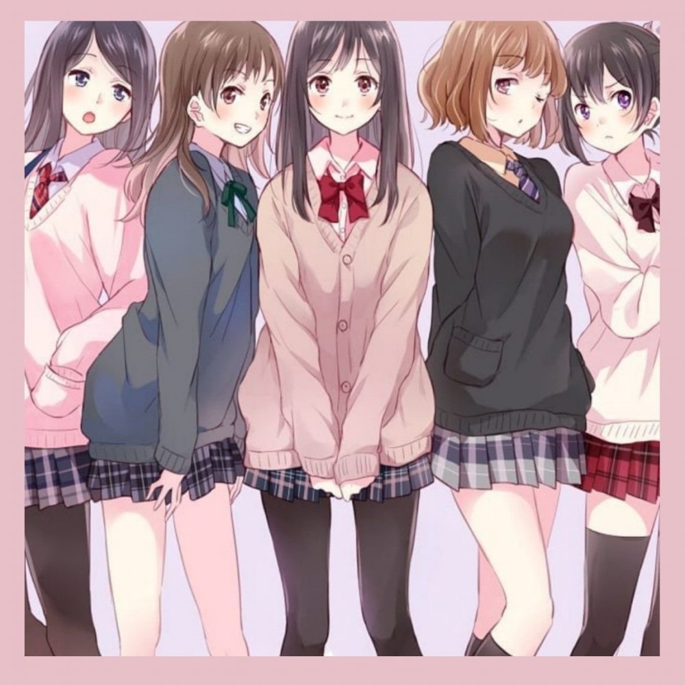 Пять аниме девушек