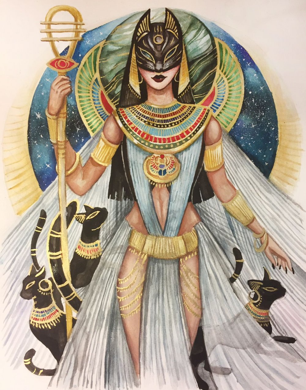 Бастет богиня Египта арт