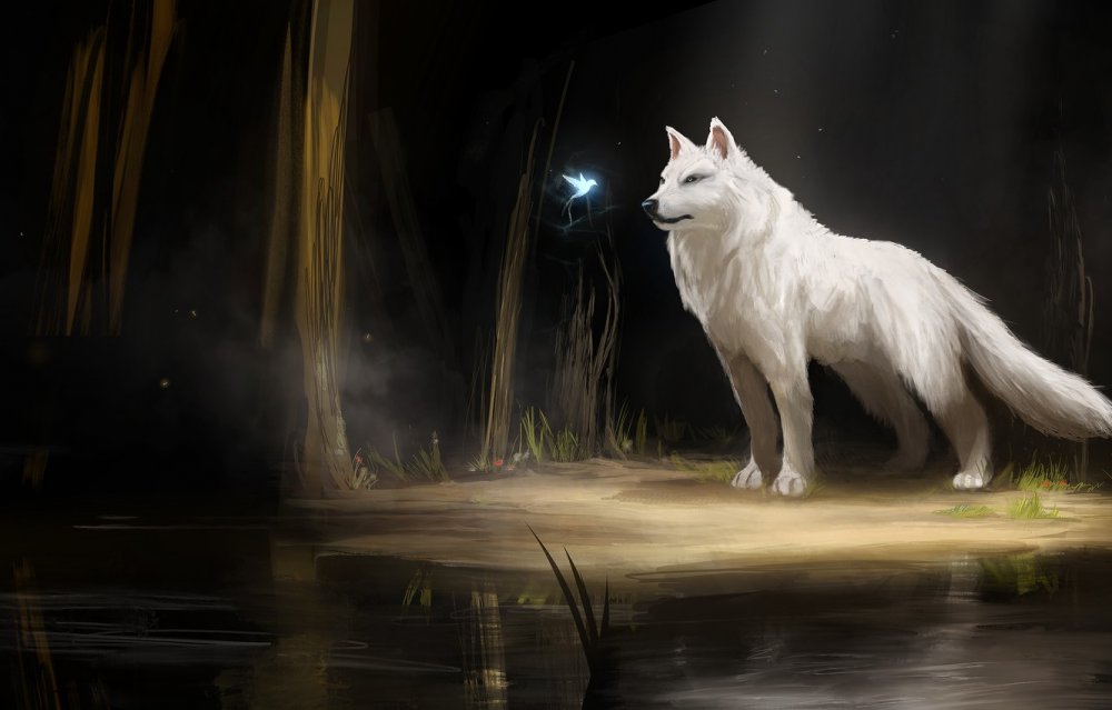 Белый волк фэнтези