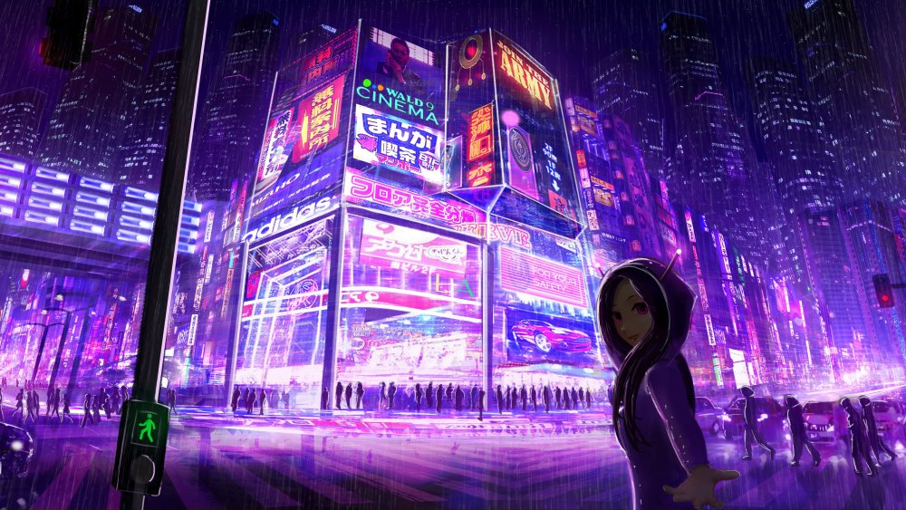 Cyberpunk 2077 арт город