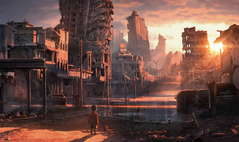 Разрушенный город арт апокалипсис руины