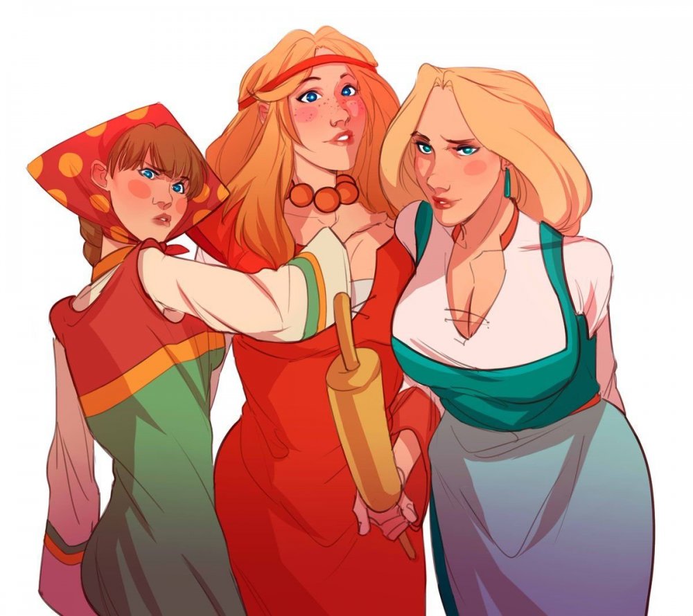 Три богатыря Любава Настасья и Аленушка