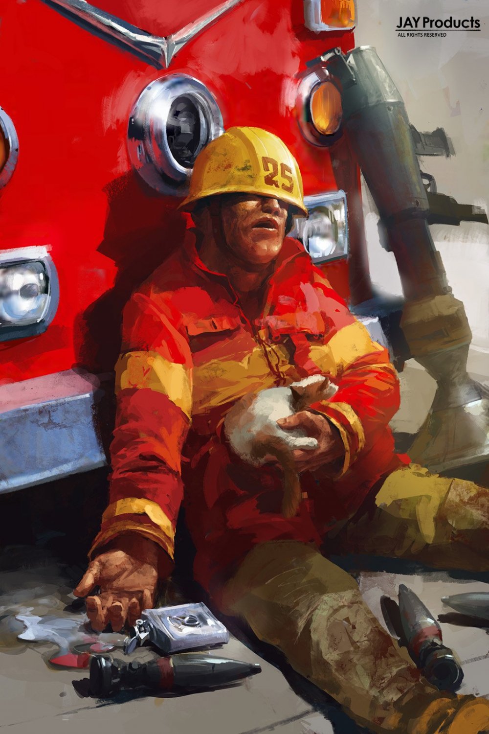 Пожарник арт
