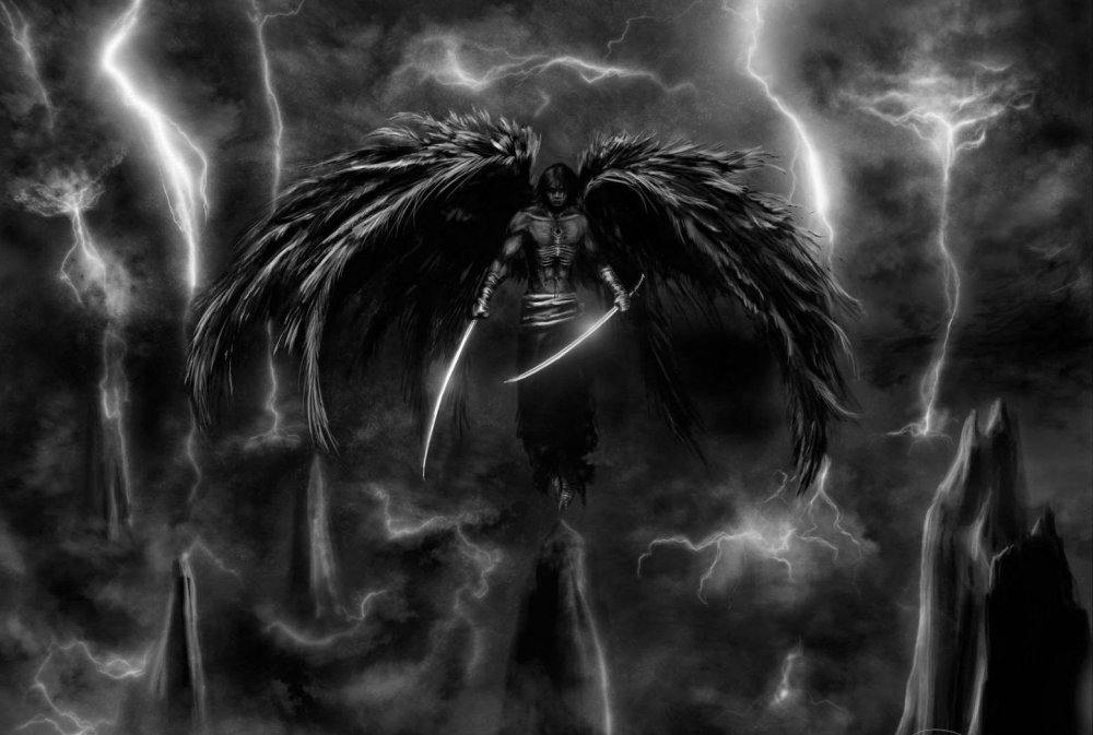 Чёрный ангел с мечом