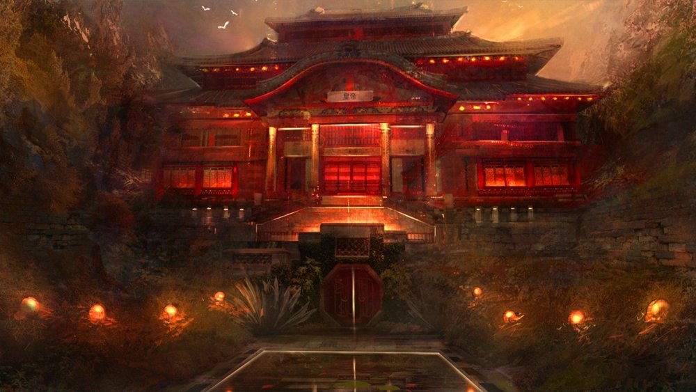 Япония древний дворец концепт
