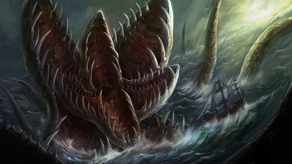 Кракен Морское чудовище битва титанов