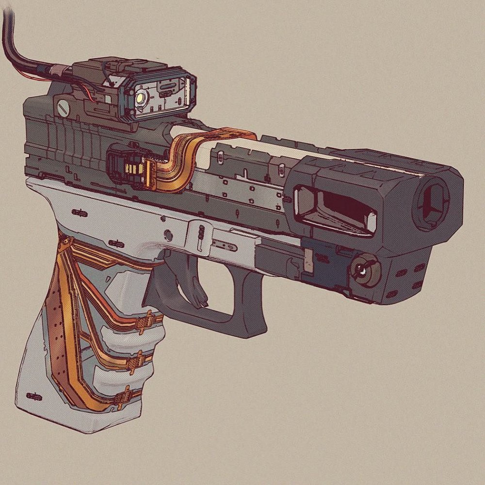 Пистолеты scifi концепт Art