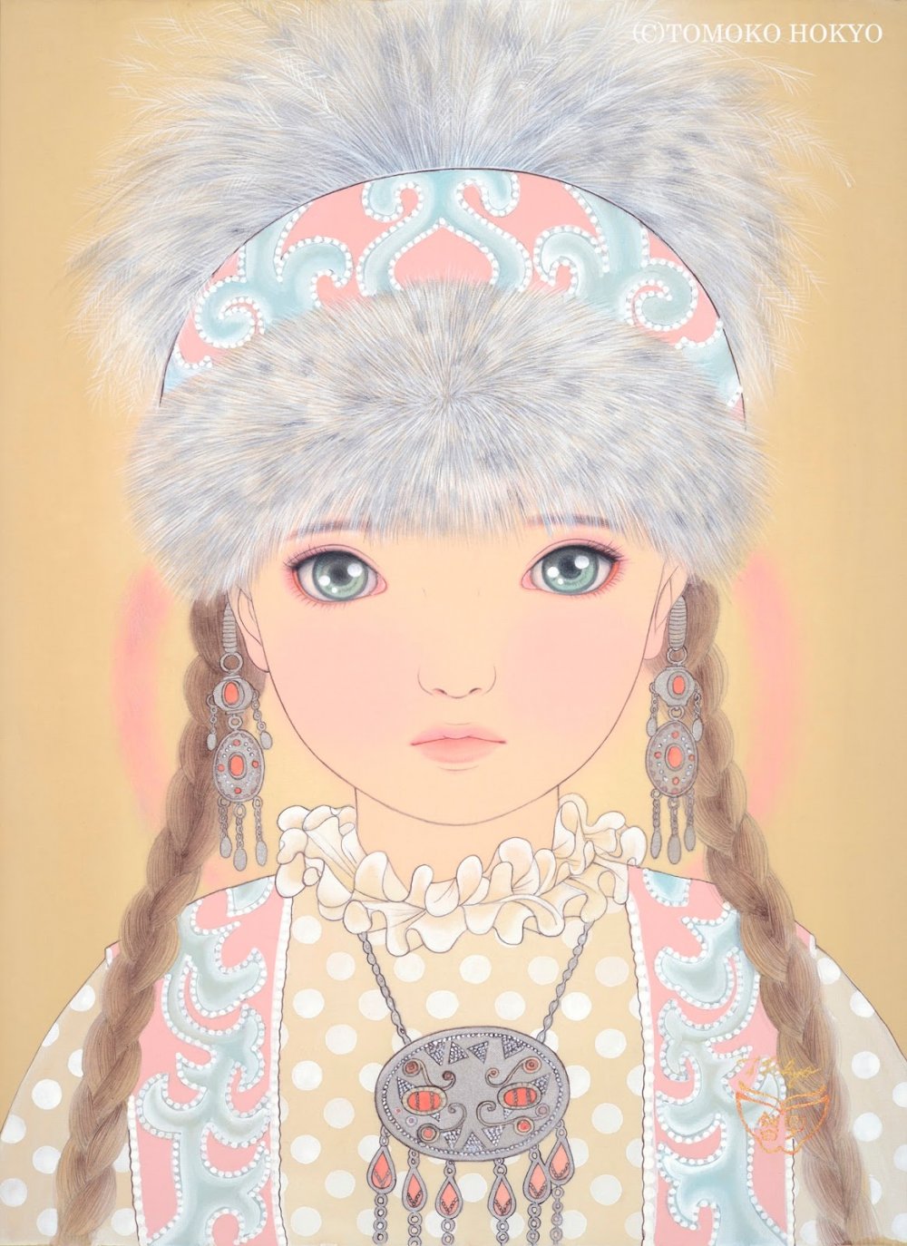 Казахская девушка арт