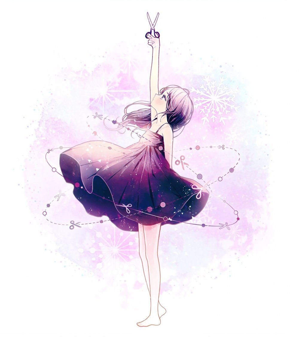 Аниме девушка балерина
