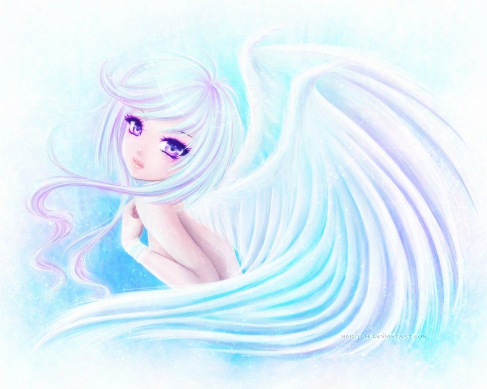 Рисунки ангелов аниме