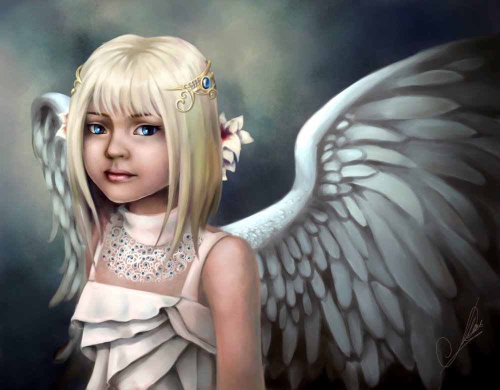 Ангел блондинка
