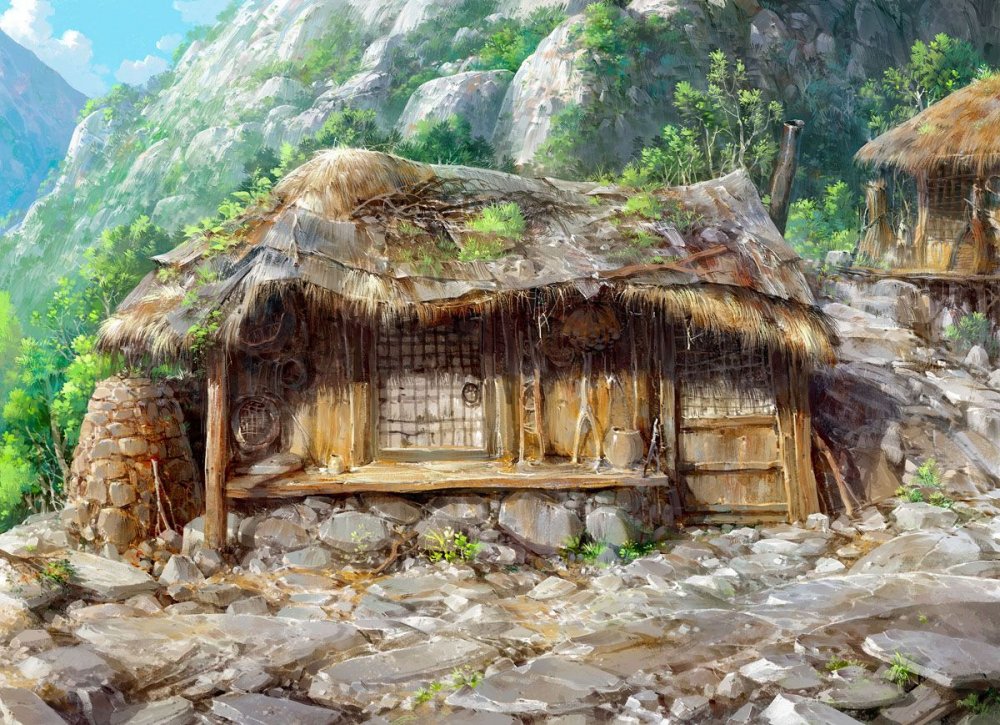 Дом отшельника в горах Японии
