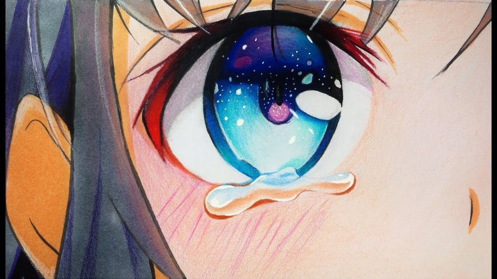 Плачущий глаз аниме