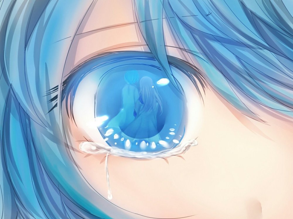Голубые глаза аниме