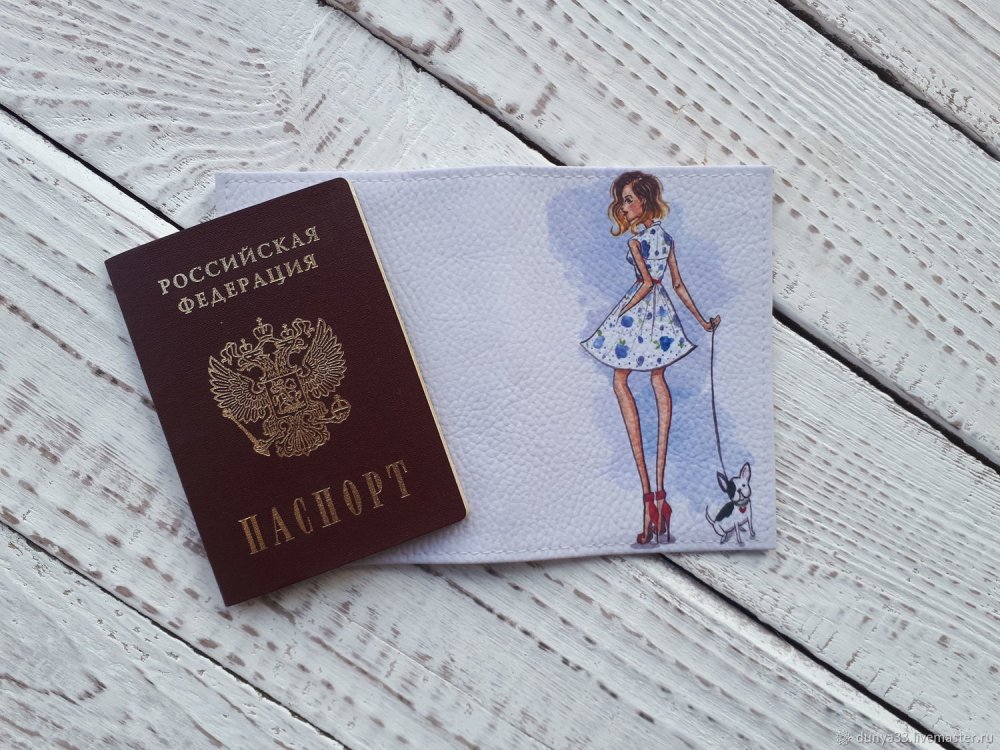 Обложка на паспорт для девочки
