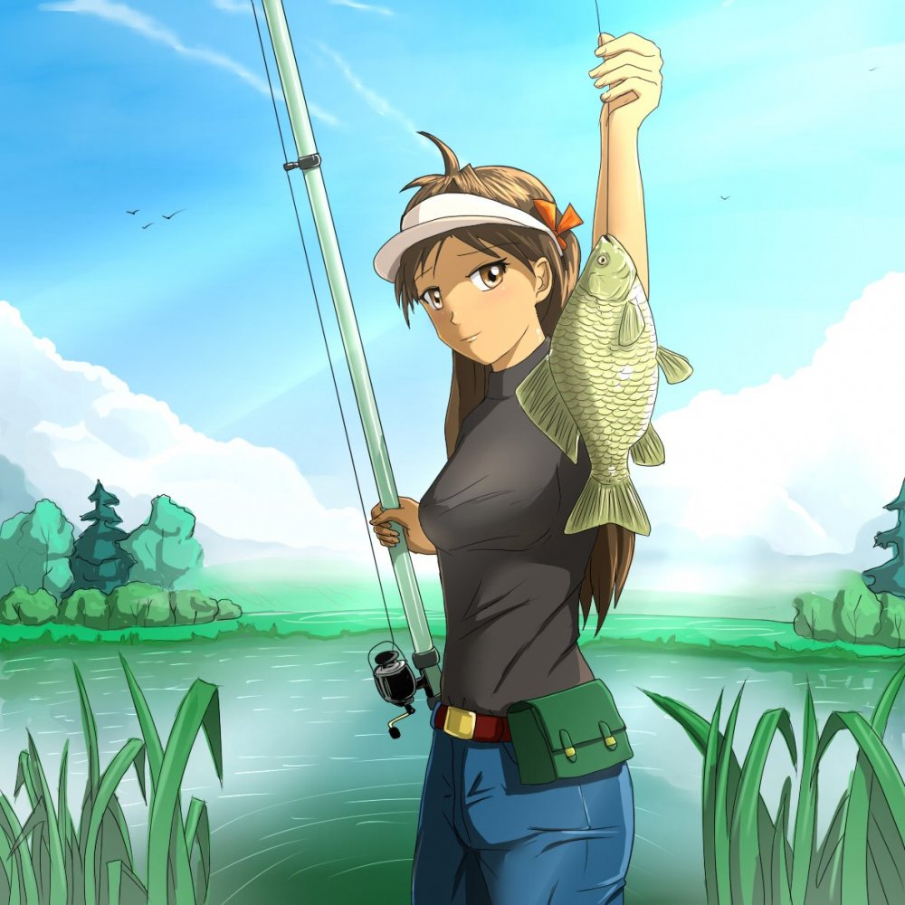 Рыбалка для девочек аниме