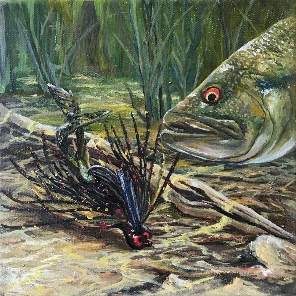 Картины рыбалка окунь