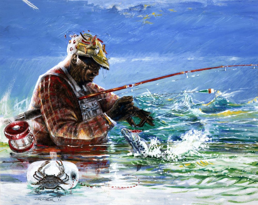 Картина Рыбак ловит рыбу