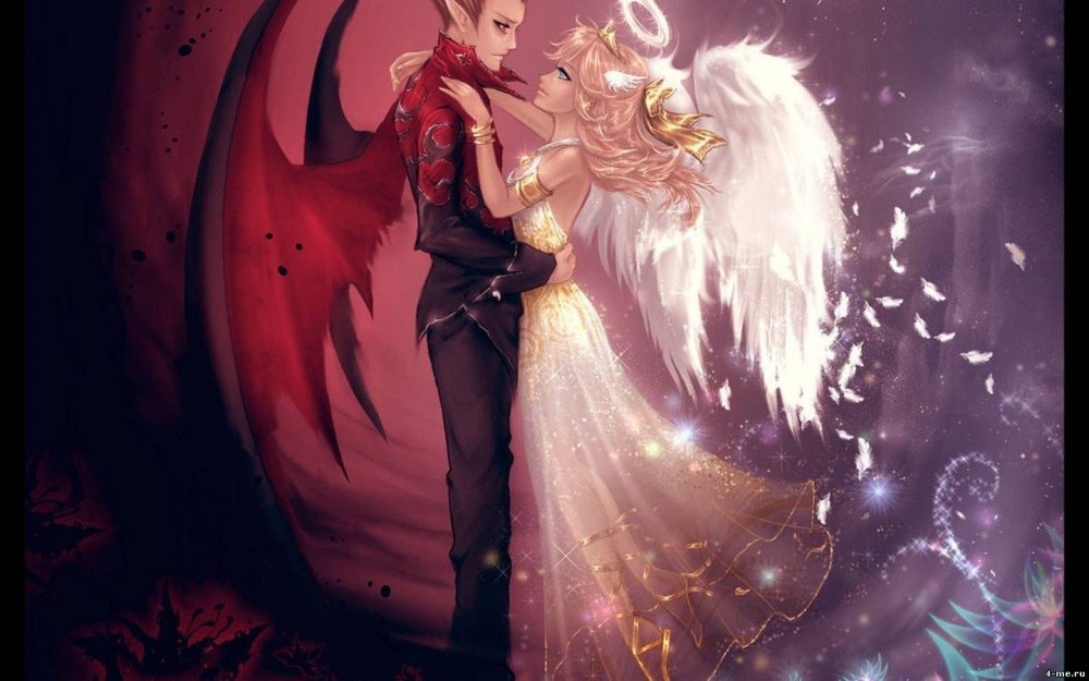 Аниме ангел и демон Запретная любовь