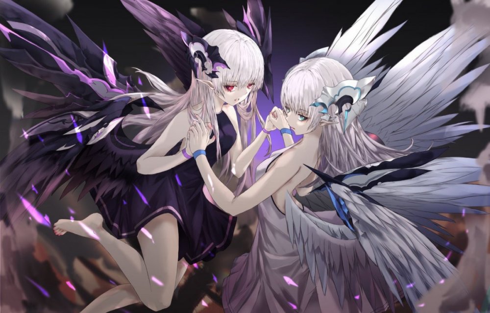 Дьявол и ангел арт