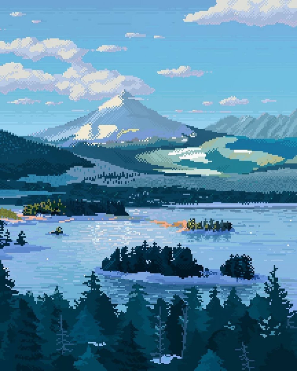 Pixel Art пейзаж