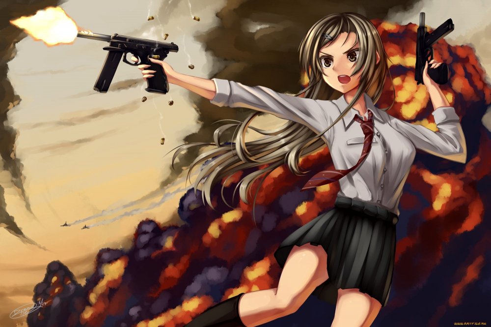 Аниме девушки с оружием