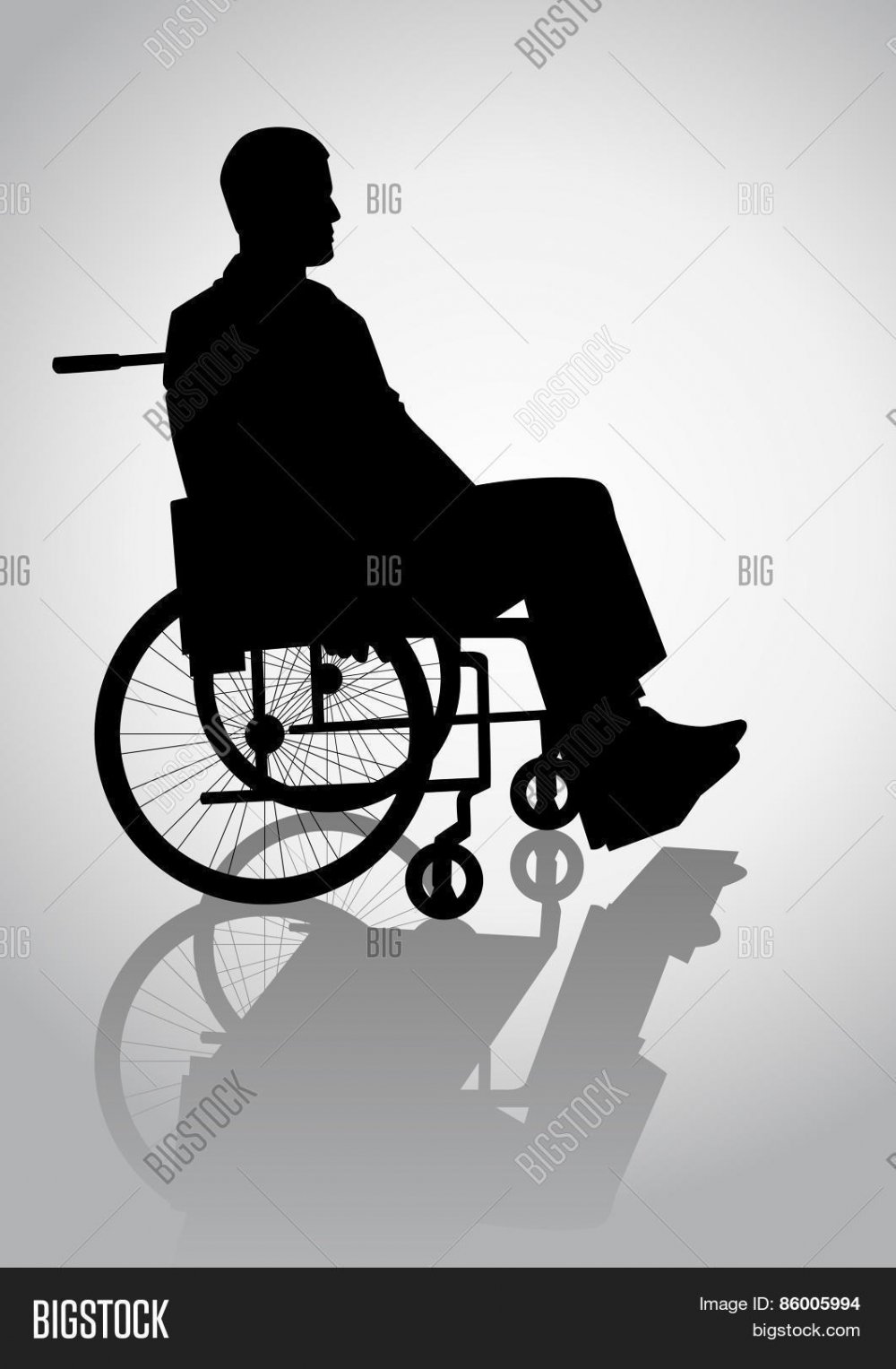 Инвалидная коляска силуэт