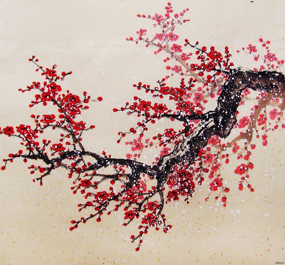 Китайская живопись деревья