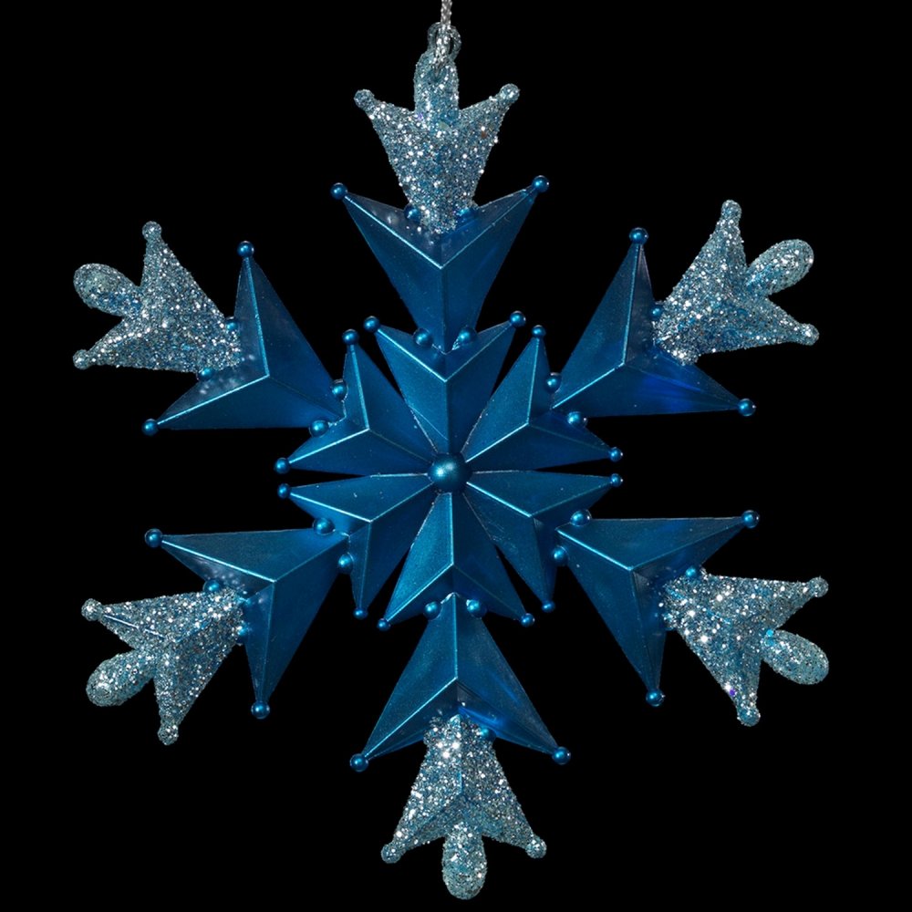 Снежинки голубого цвета