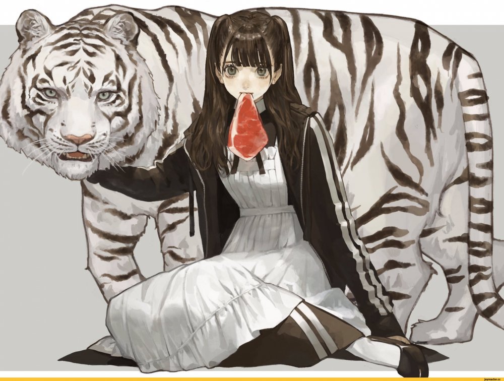 Девушка тигрица аниме