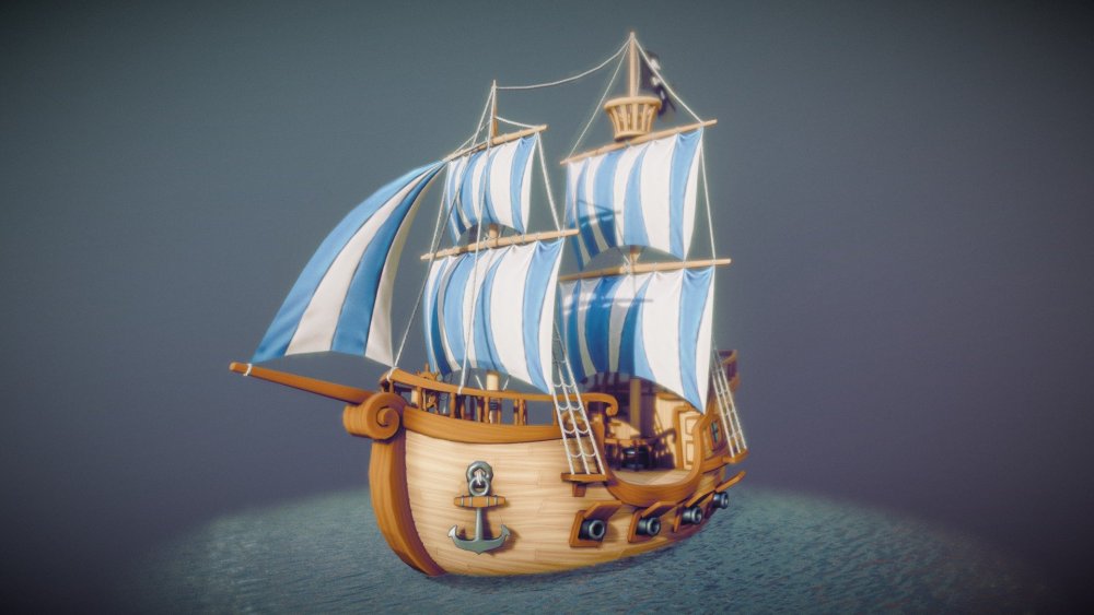 Пиратский корабль 3d модель