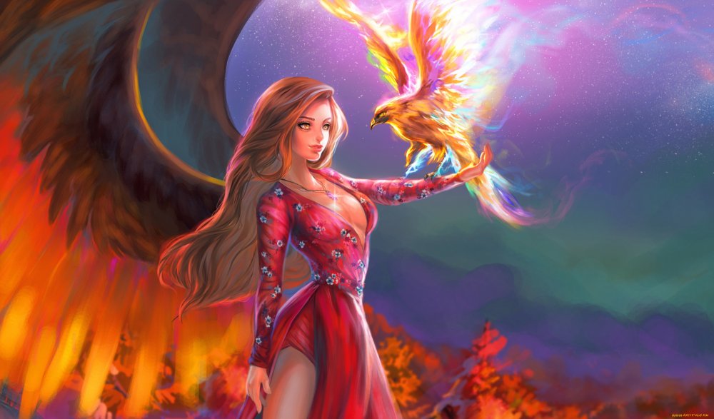 Девушка с огненными крыльями