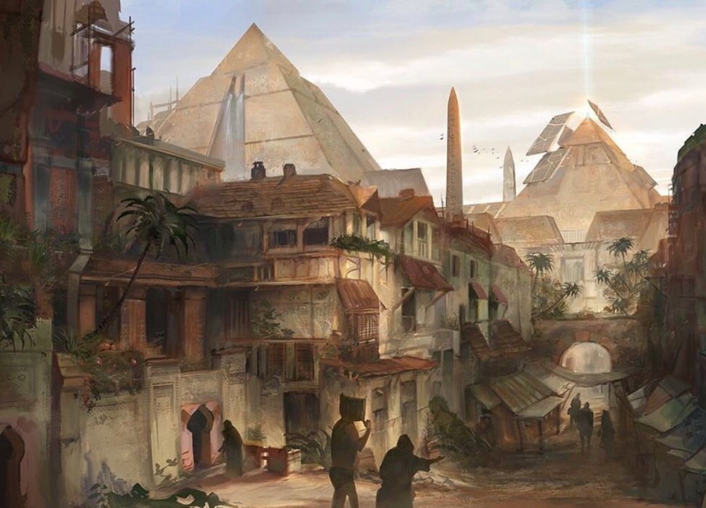 Древний Египет город арт фэнтези