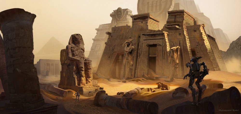 Храм древнего Египта арт