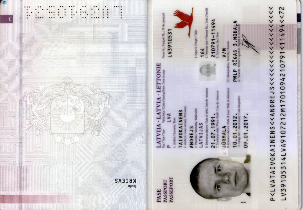 Паспорт Латвии