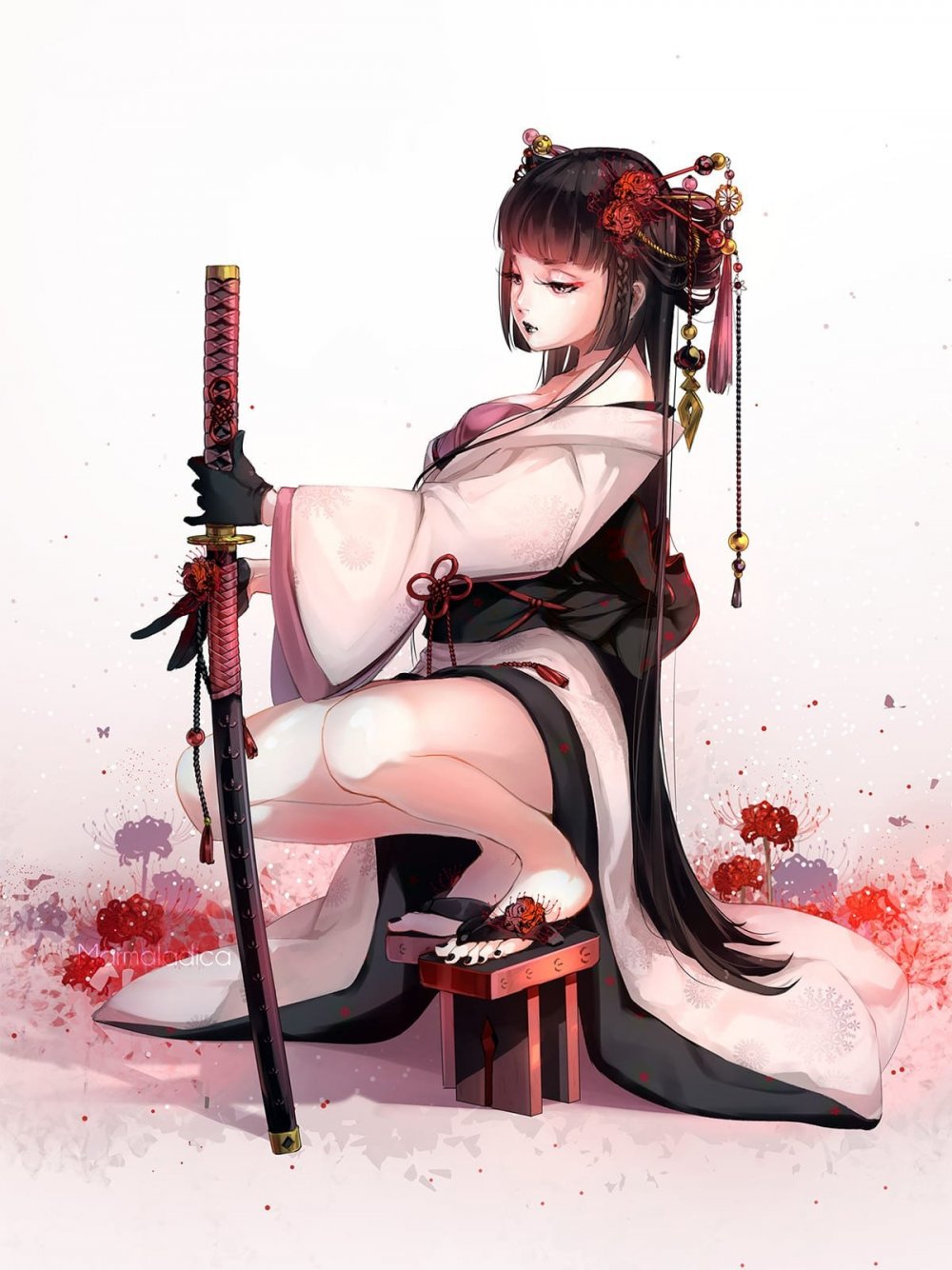 Аниме девушка самурай