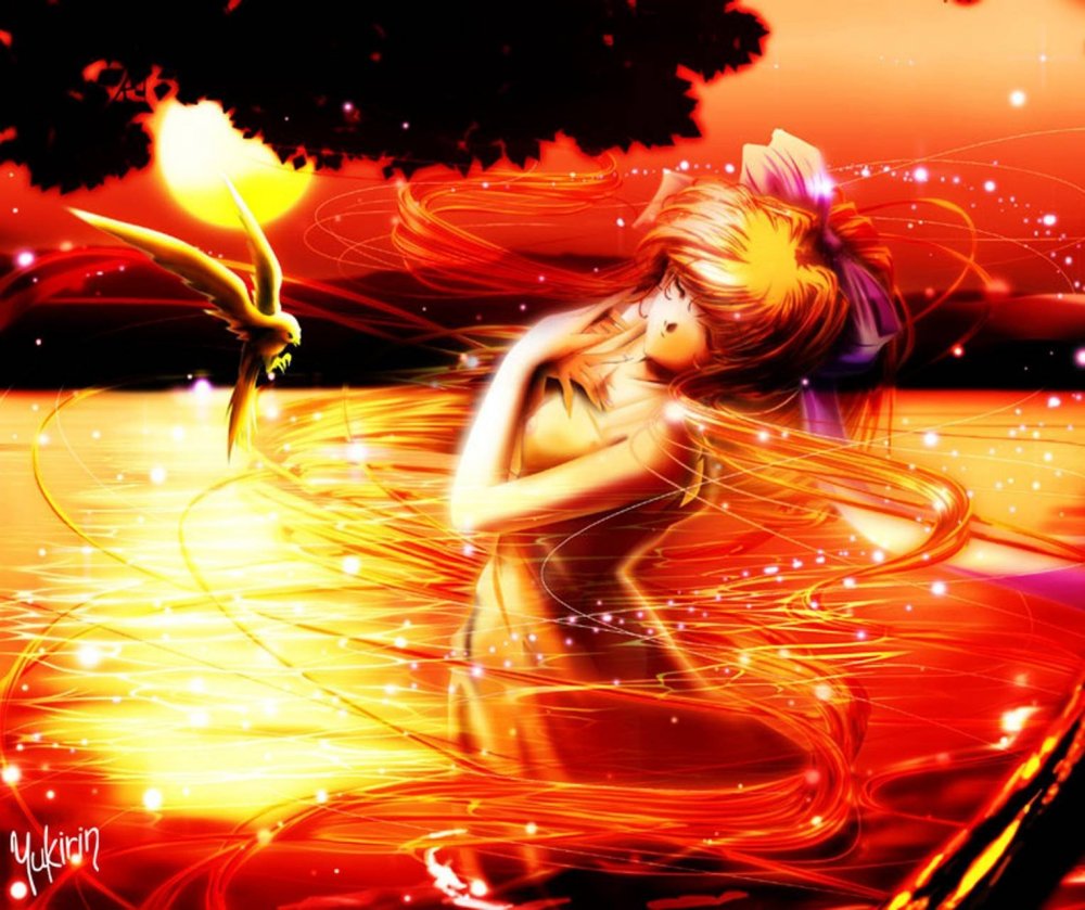 Огонь и вода аниме девочки