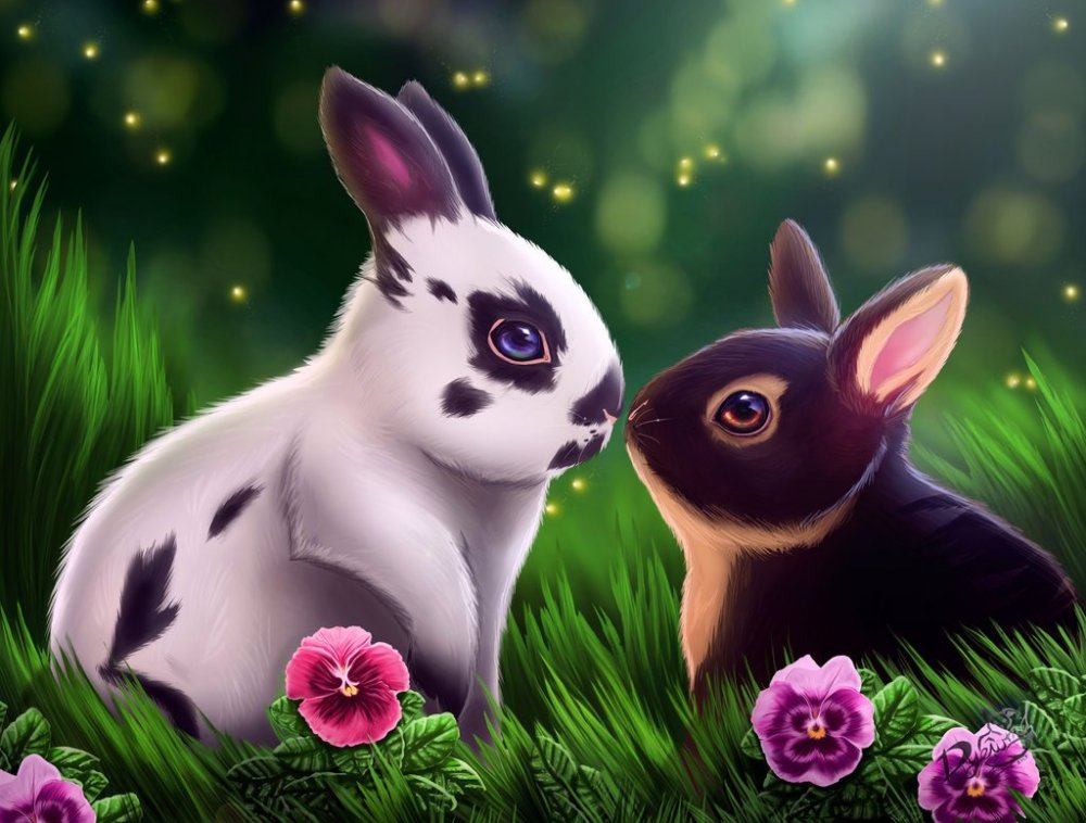 Кролики арты