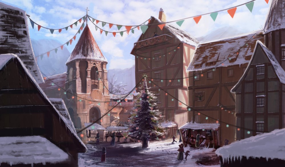 Сказочный зимний городок