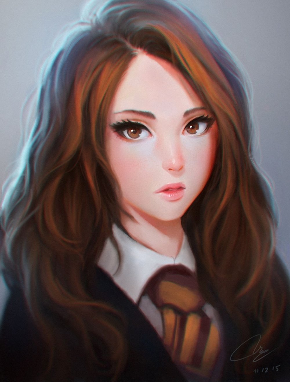 Девочка с карими глазами и коричневыми волосами