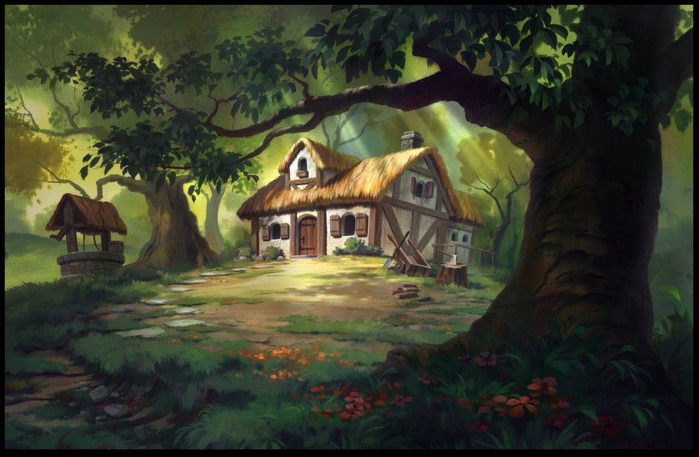 Сказочный дом в лесу