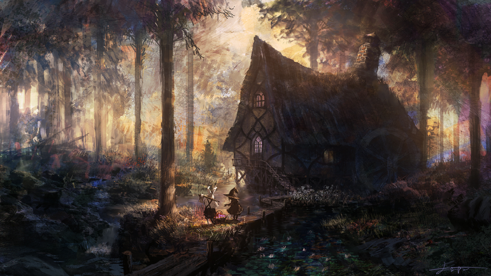 Дом ведьмы в лесу